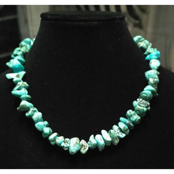 Unbranded Jewelry - Genuine Natural Turquoise Nugget Necklace Handcrafted Southwest Style